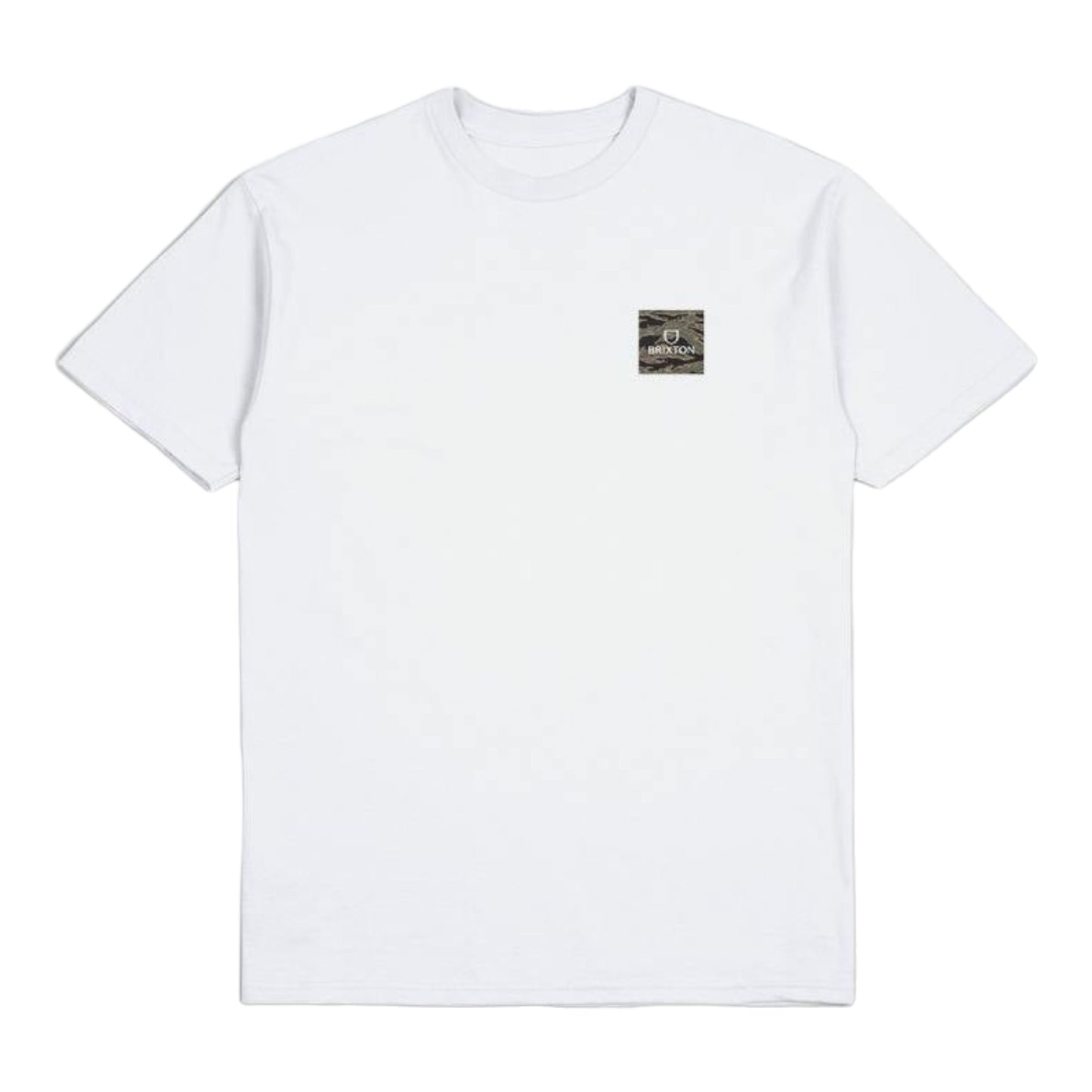 Brixton Alpha Square S/S T-Shirt - White / Tiger Camo