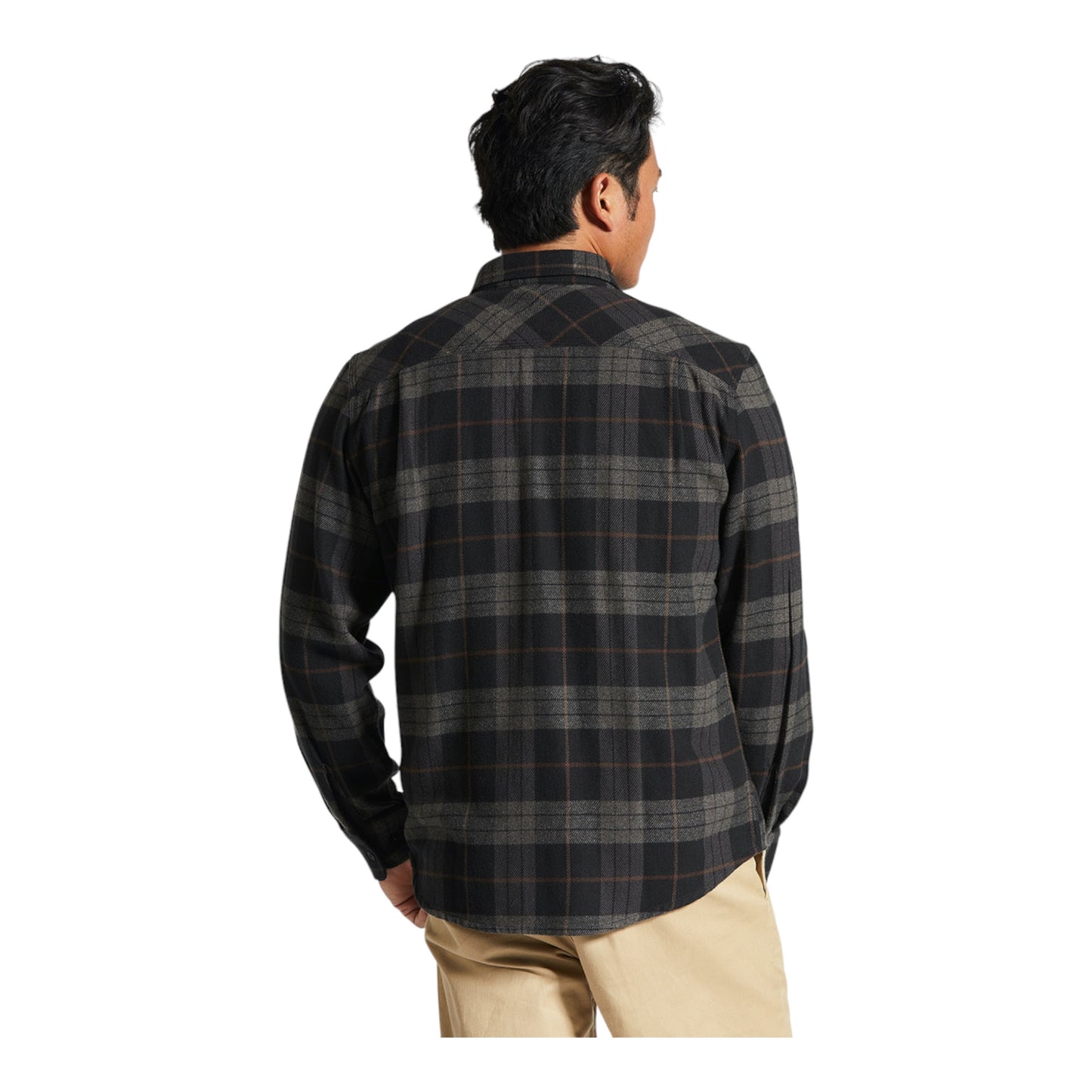 Brixton - Bowery L/S Flannel - Black / Charcoal