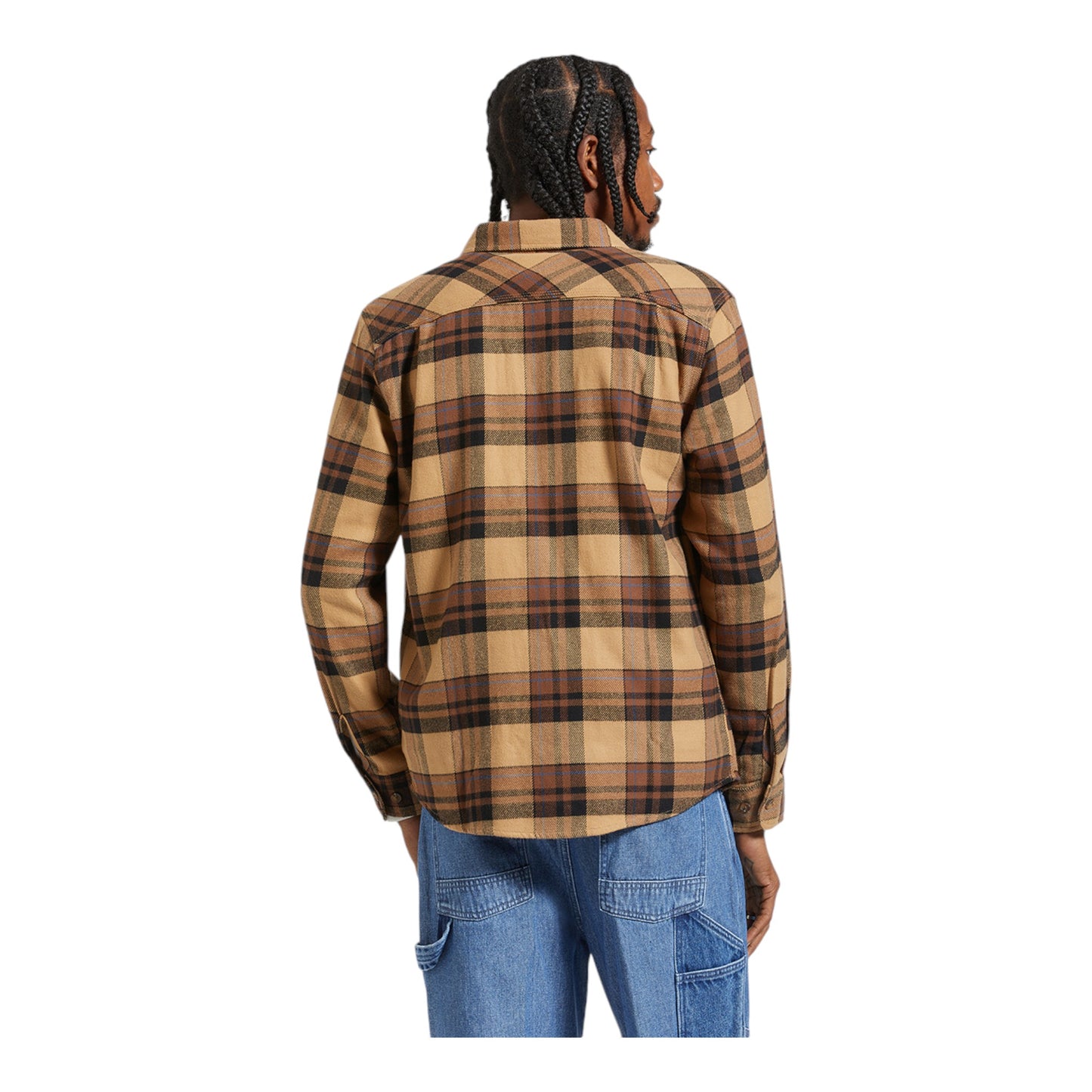 Brixton - Bowery L/S Flannel - Tiger's Eye / Pinecone Brown