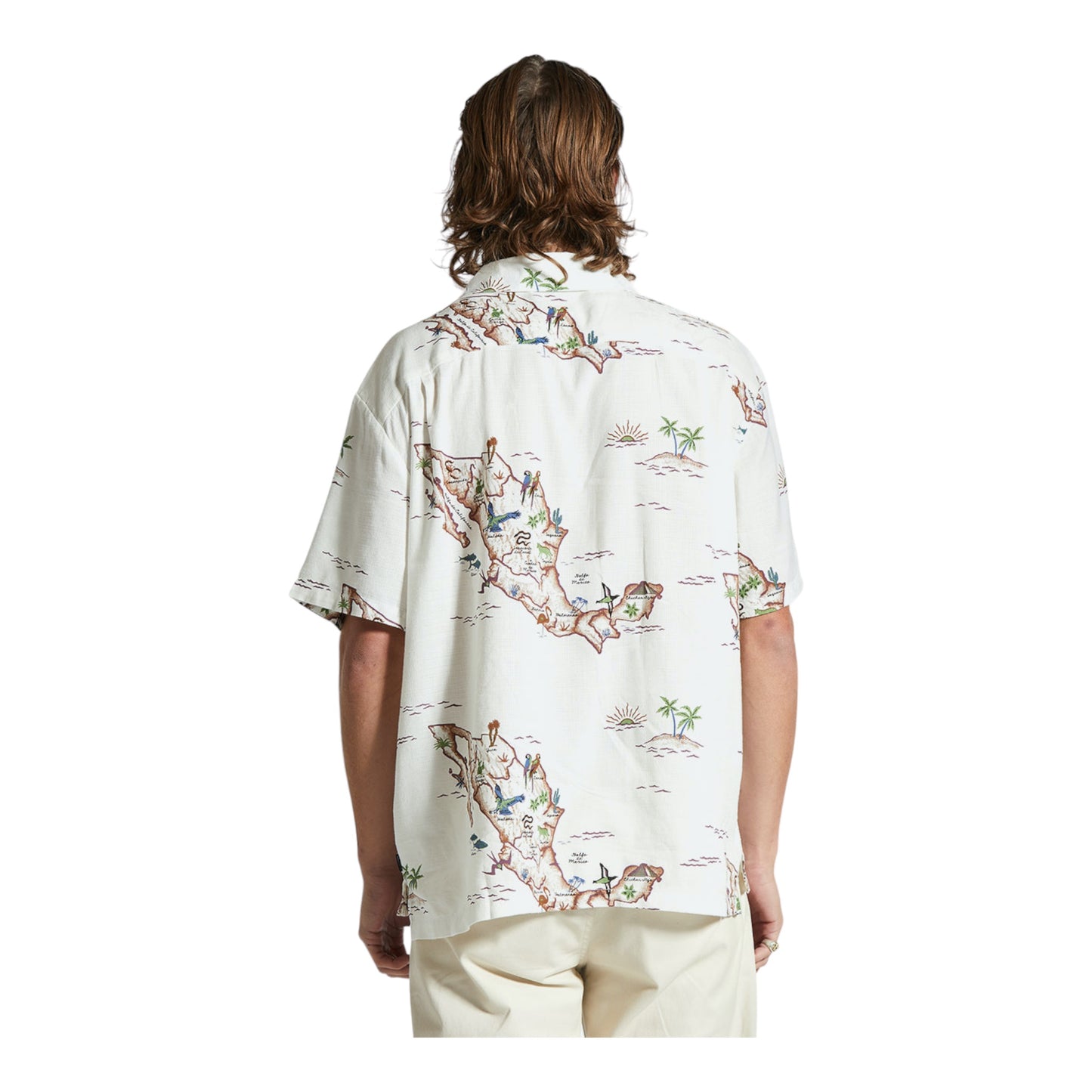 Brixton - Bunker Slub S/S - Off White / Map