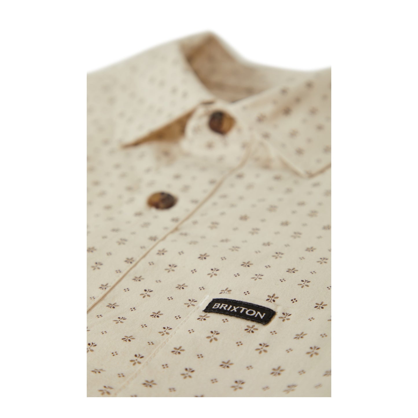 Brixton - Charter Print S/S Shirt - Off White / Micro Floral