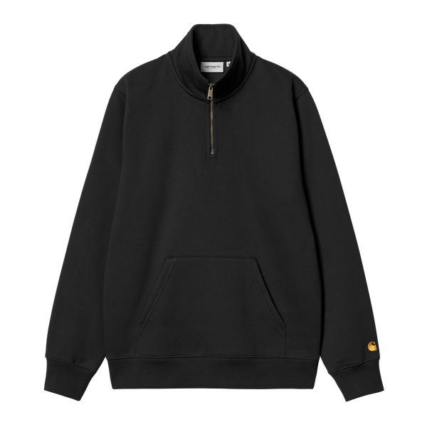 Carhartt WIP Chase Neck Zip Sweat - Black/Gold