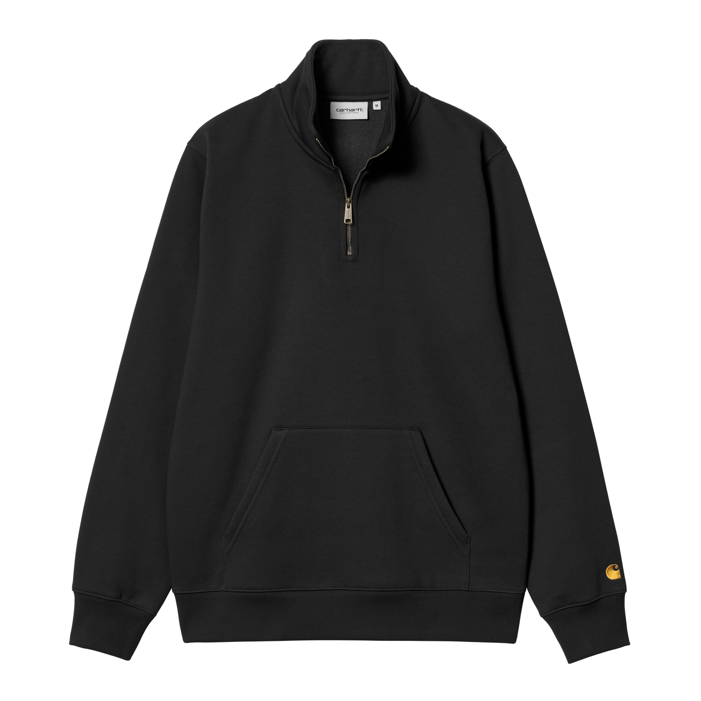 Carhartt WIP Chase Neck Zip Sweat - Black/Gold