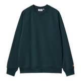 Carhartt WIP Chase Sweat - Duck Blue/Gold