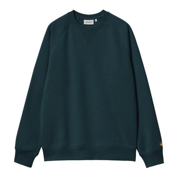 Carhartt WIP Chase Sweat - Duck Blue/Gold