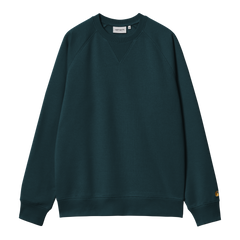 Carhartt WIP Chase Sweat - Duck Blue/Gold