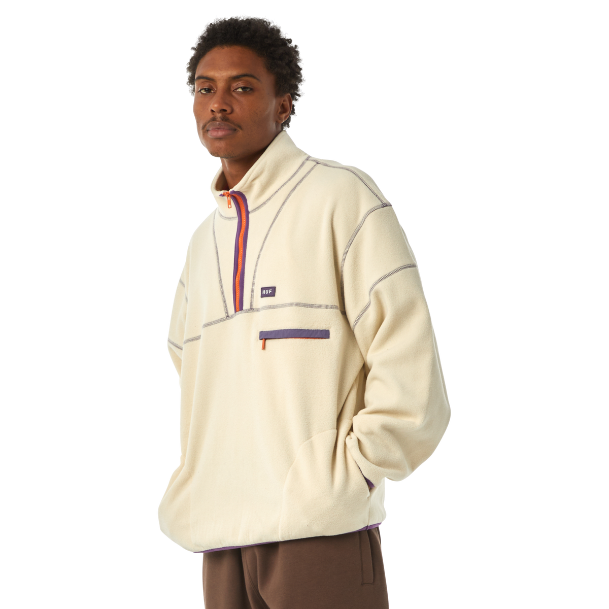 HUF - Elysian 1/4 Zip Fleece - Bone