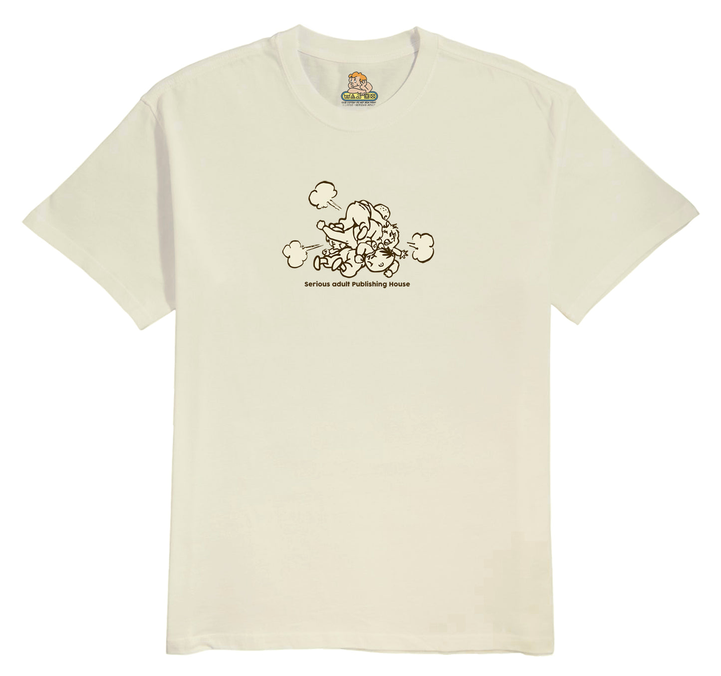 Serious Adult After School Club T-shirt - Natural