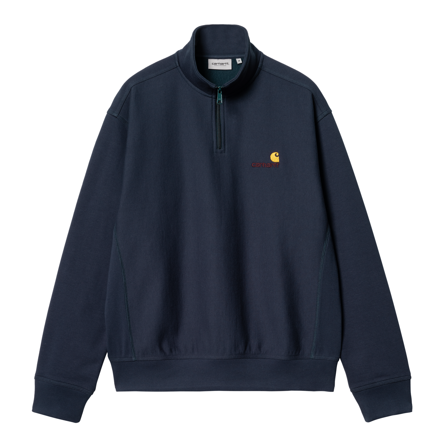 Carhartt WIP Half Zip American Script Sweat - Air Force Blue