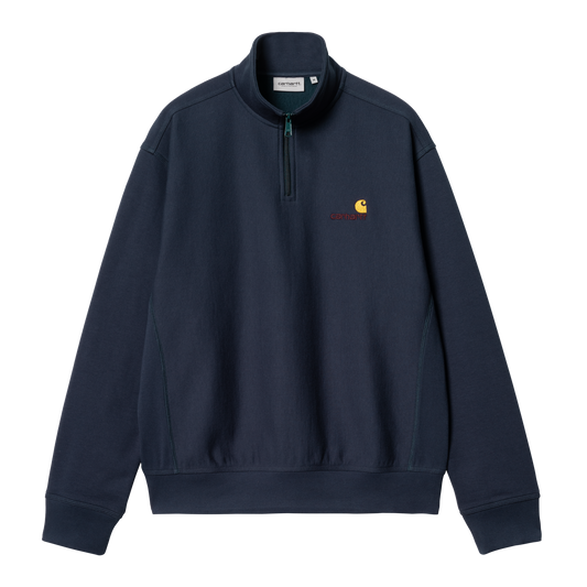 Carhartt WIP Half Zip American Script Sweat - Air Force Blue