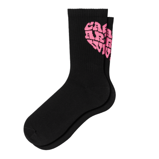 Carhartt WIP - Heartbreaker Socks - Black/Lumo Pink