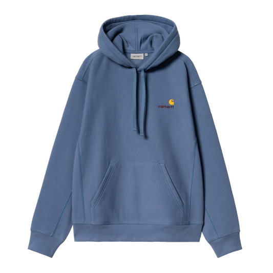 Carhartt WIP Hooded American Script Sweat - Blue Iris