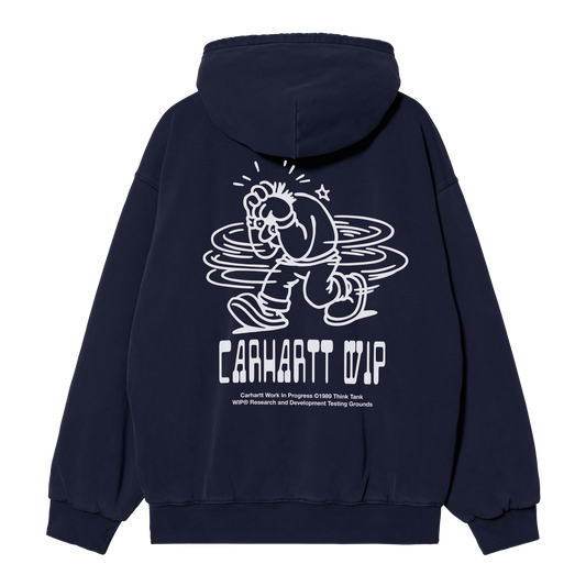 Carhartt Hooded Think Tank Sweat Jacket - Blue / White