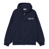 Carhartt Hooded Think Tank Sweat Jacket - Blue / White