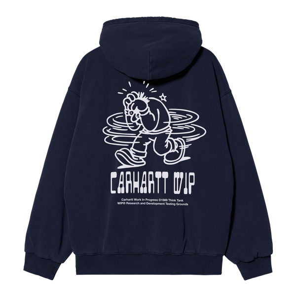 Carhartt Hooded Think Tank Sweat Jacket - Blue / White