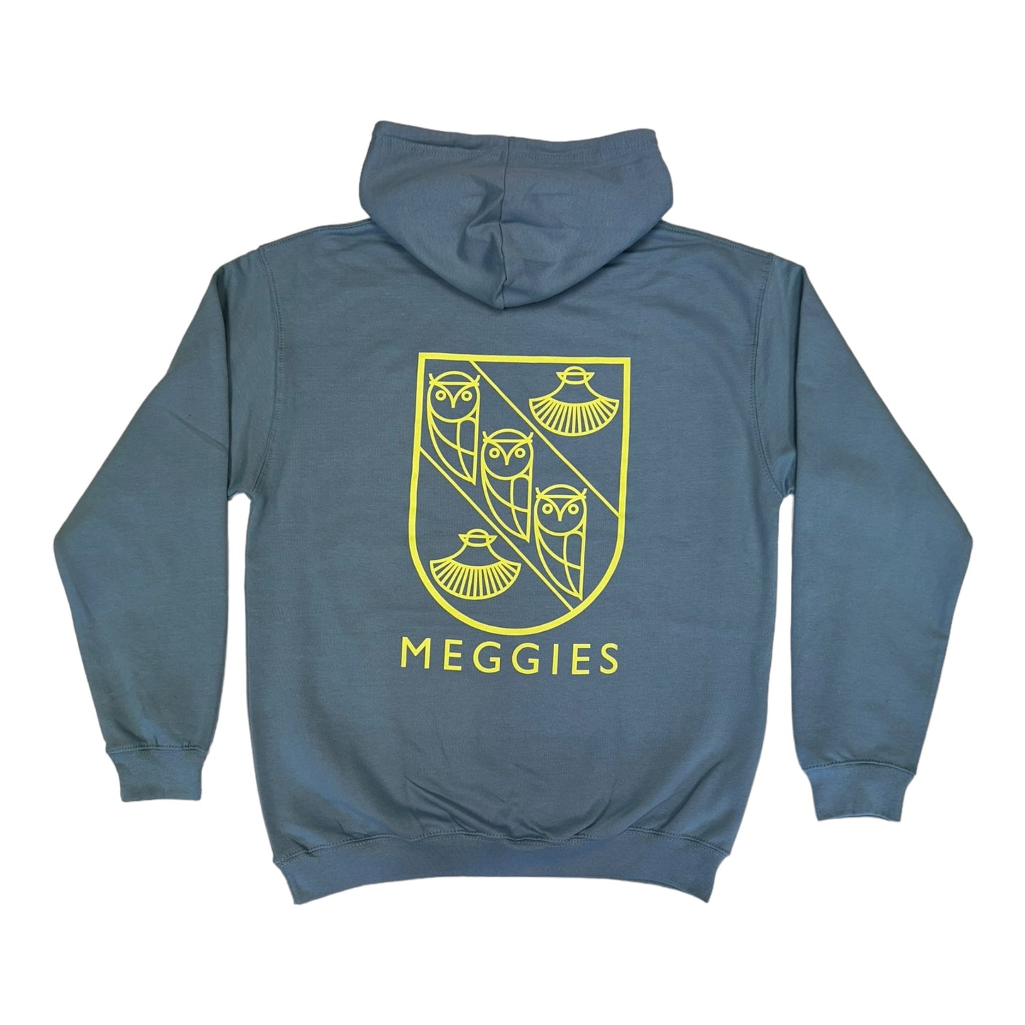 Forw4rd Meggies Mono Crest Hoody - Dusty Blue/Yellow