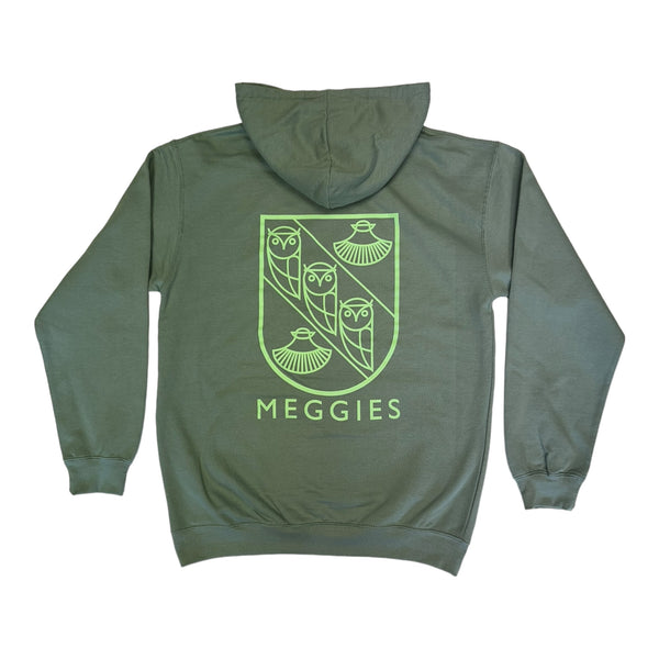 Forw4rd Meggies Mono Crest Hoody - Dusty Green/Green