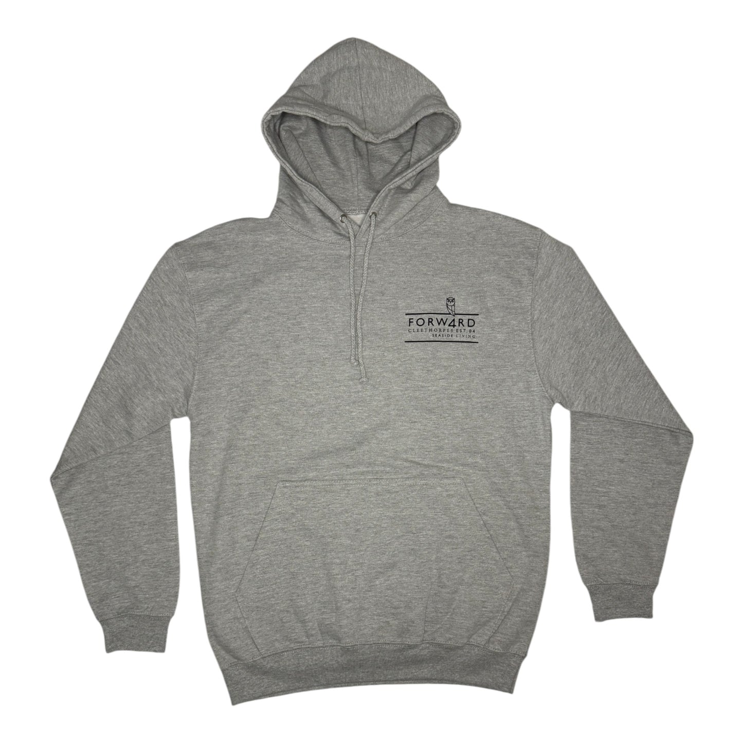 Forw4rd Meggies Mono Crest Hoody - Heather Grey / Black