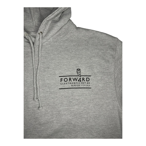 Forw4rd Meggies Mono Crest Hoody - Heather Grey / Black