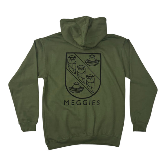 Forw4rd Meggies Mono Crest Hoody - Earthy Green / Black