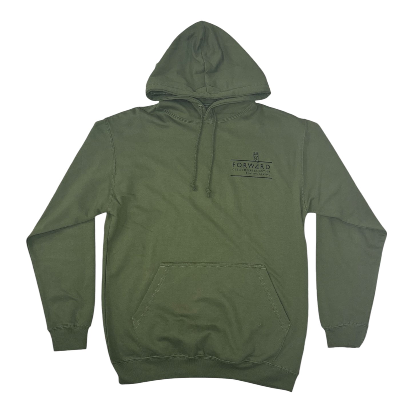 Forw4rd Meggies Mono Crest Hoody - Earthy Green / Black