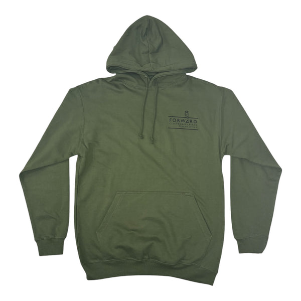 Forw4rd Meggies Mono Crest Hoody - Earthy Green / Black