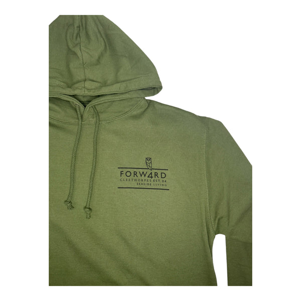 Forw4rd Meggies Mono Crest Hoody - Earthy Green / Black