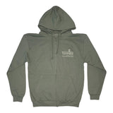 Forw4rd Meggies Mono Crest Zip Hoody - Dusty Green