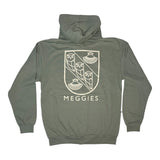 Forw4rd Meggies Mono Crest Zip Hoody - Dusty Green