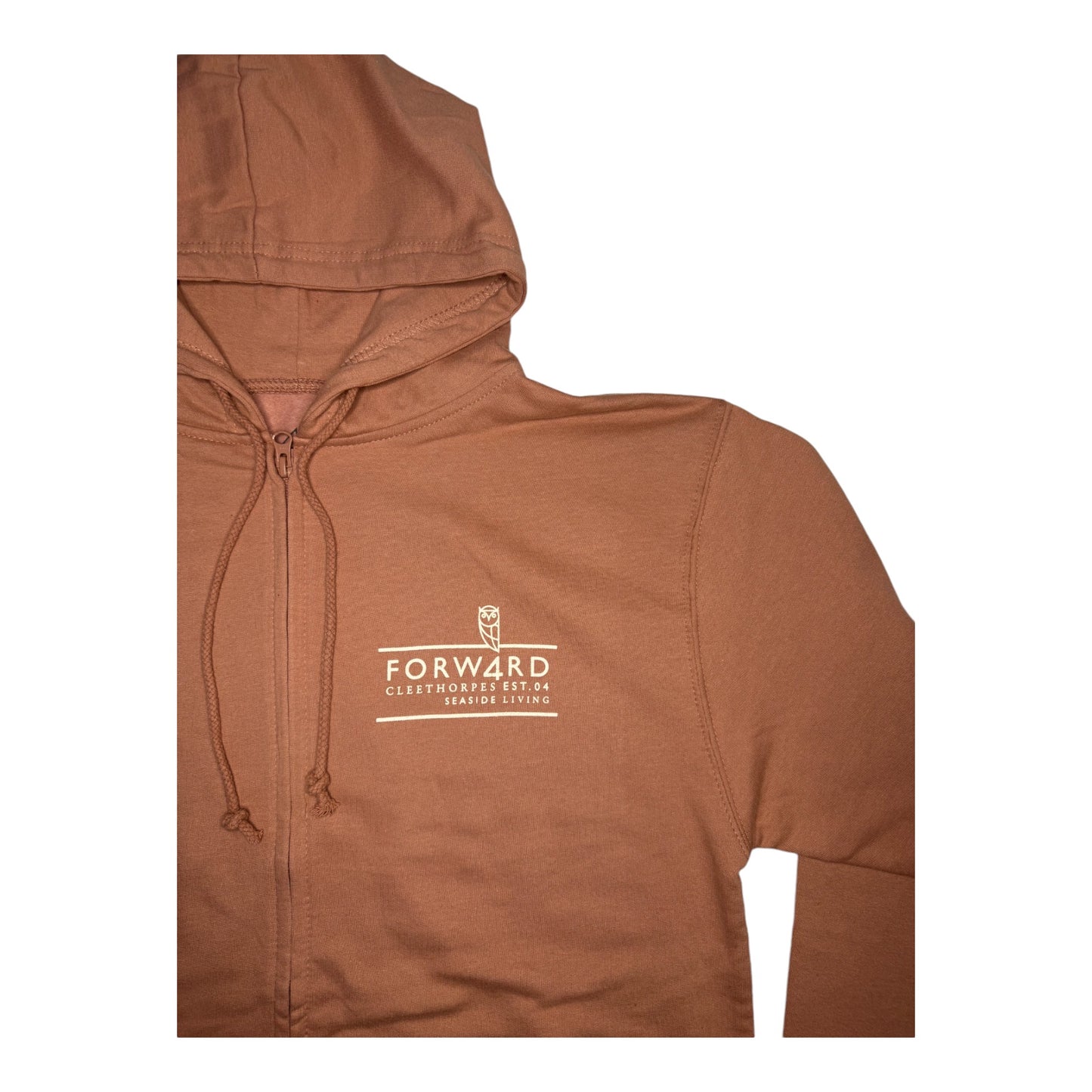 Forw4rd Meggies Mono Crest Zip Hoody - Dusty Pink