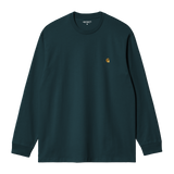 Carhartt WIP L/S Chase T-Shirt - Duck Blue / Gold