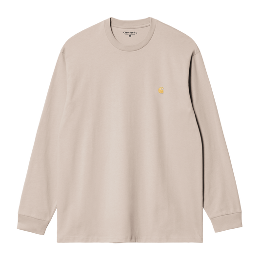 Carhartt WIP L/S Chase T-Shirt - Dusky Beige / Gold