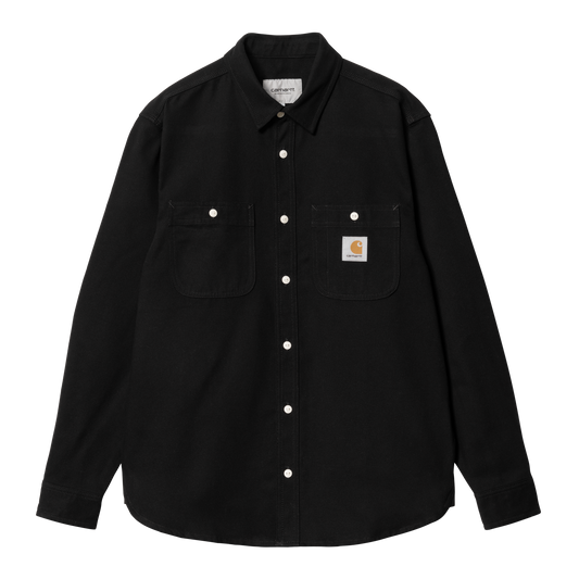 Carhartt WIP L/S Clink Shirt - Black Rigid