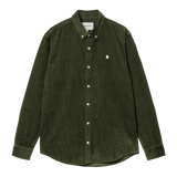 Carhartt WIP L/S Madison Cord Shirt - Tarragon/Wax