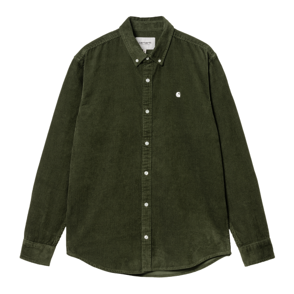 Carhartt WIP L/S Madison Cord Shirt - Tarragon/Wax