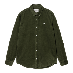 Carhartt WIP L/S Madison Cord Shirt - Tarragon/Wax