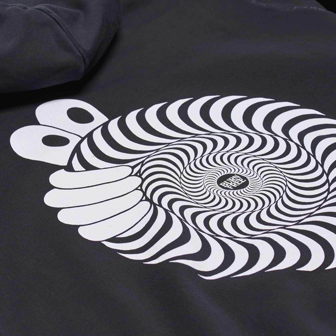 Last Resort AB X Spitfire Swirl Hoodie - Washed Black