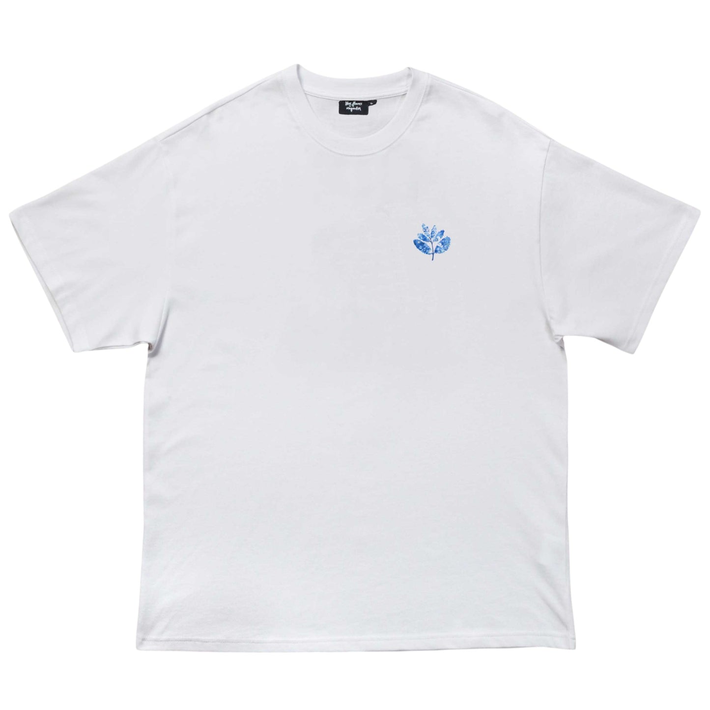 Blue Flowers x Magenta T-Shirt - White