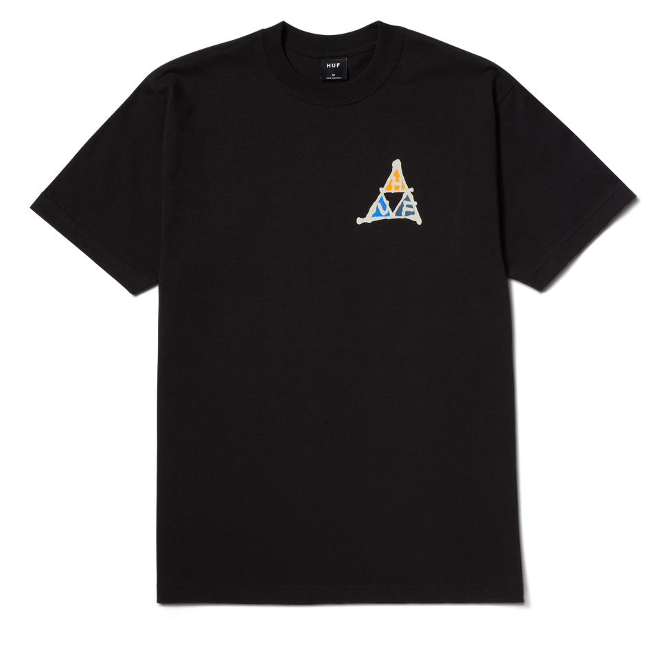 HUF - No-Fi Triple Triangle S/S Tee - Black