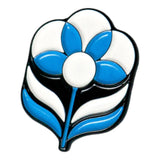 Blue Flowers Pin Badge