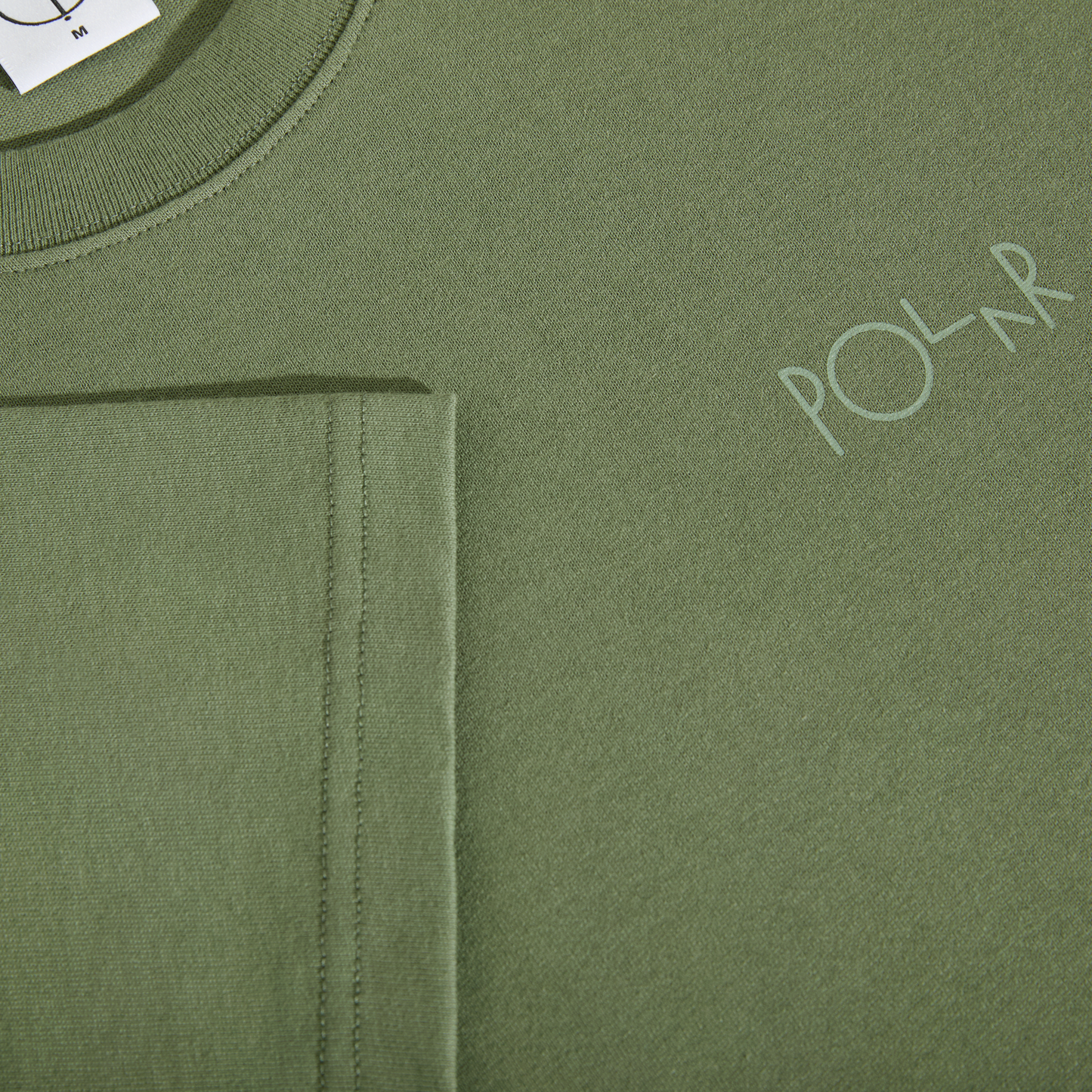 Polar Skate Co - Contrast Stroke Logo Tee - Moss Green