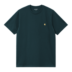 Carhartt WIP S/S Chase T-Shirt - Duck Blue / Gold