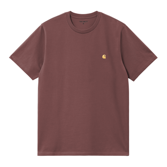 Carhartt WIP S/S Chase T-Shirt - Dusty Pink / Gold