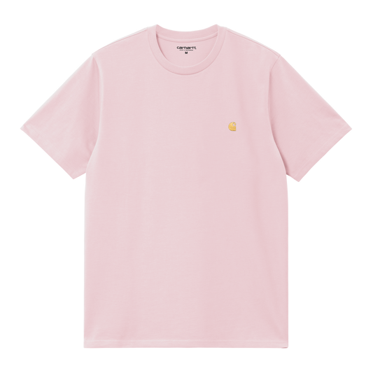 Carhartt WIP S/S Chase T-Shirt - Air Pink / Gold