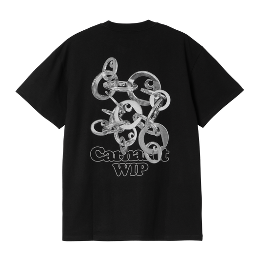 Carhartt WIP S/S Linked Charms T-Shirt - Black / Silver