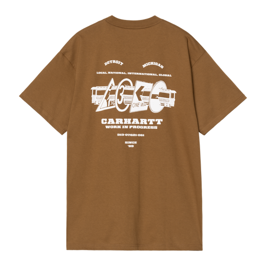 Carhartt WIP S/S Runaway T-Shirt - Hamilton Brown / White