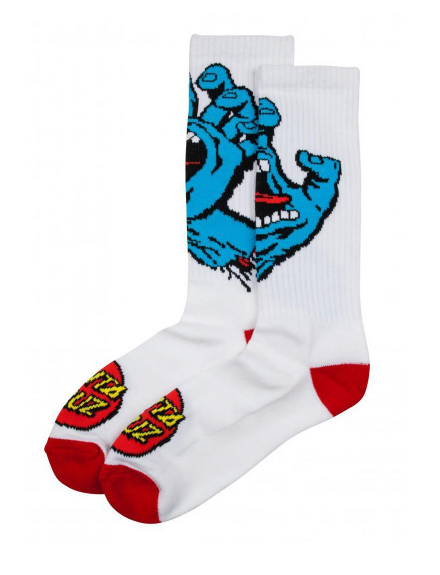 Santa Cruz Screaming Hand Socks - White