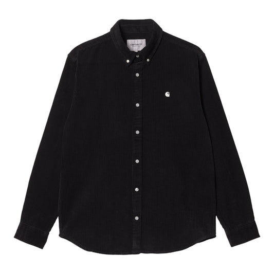 Carhartt WIP L/S Madison Cord Shirt - Black/Wax