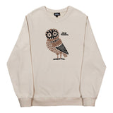 Blue Flowers - Owl Sweatshirt - Cream