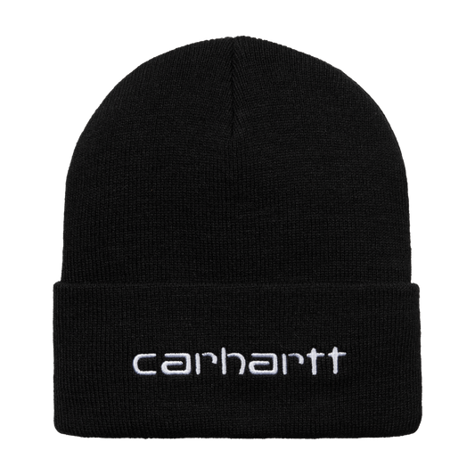 Carhartt WIP Script Beanie - Black/White